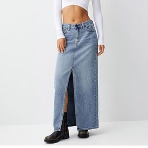 Simons Icône denim midi skirt size L